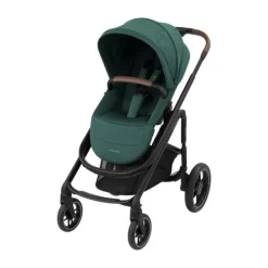 Maxi-Cosi Plaza+ Essential Green - Black Frame + Brown Leather> Wandelwagens|Complete Kinderwagens