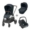 Maxi-Cosi Street+ Trio Essential Graphite (Black Frame + Brown Leather)> Wandelwagens|Complete Kinderwagens