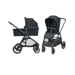Maxi-Cosi Street+ Trio Essential Graphite (Black Frame + Brown Leather)> Wandelwagens|Complete Kinderwagens