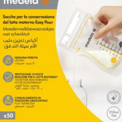 Medela Moedermelkbewaarzakjes Met Schenktuit 210ml 50st><noscript><img width=