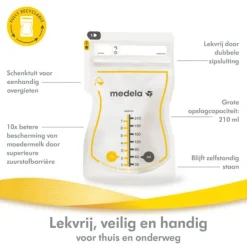 Medela Moedermelkbewaarzakjes Met Schenktuit 210ml 25st><noscript><img width=