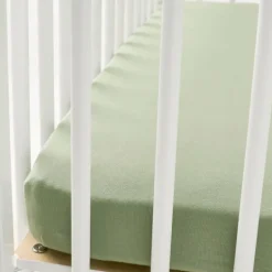 Meyco Baby Hoeslaken Boxmatras Uni Olive Green 75 x 95 cm><noscript><img width=