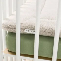 Meyco Baby Hoeslaken Boxmatras Uni Olive Green 75 x 95 cm><noscript><img width=