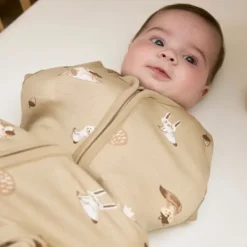Meyco Baby Inbakerslaapzak Cocoon Forest Animals Sand> 4-Seizoenen Slaapzakken