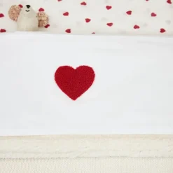 Meyco Baby Ledikantlaken Sweet Heart Red 100 x 150 cm><noscript><img width=