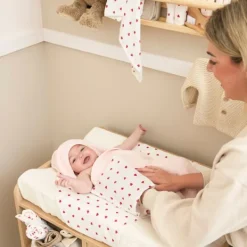 Meyco Baby Monddoekjes Hydrofiel Sweet Heart Red 30 x 30 cm 3-Pack> Monddoekjes / Spuugdoekjes