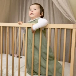 Meyco Baby Slaapzak Hydrofiel Gevoerd Uni Pre-Washed Olive Green 60 cm><noscript><img width=