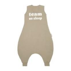 Meyco Baby Slaapzak Jumper Winter Slub Met Team No Sleep Applicatie Taupe / Offwhite 80 cm><noscript><img width=