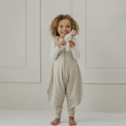 Meyco Baby Slaapzak Jumper - Studio - Merinowol - Sand Melange - 92 cm><noscript><img width=