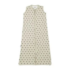 Meyco Baby Sweet Heart Zomerslaapzak - 90 cm - Soft Sand/Black> 4-Seizoenen Slaapzakken|Zomer Slaapzakken