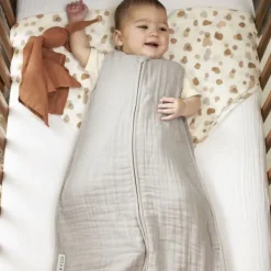 Meyco Baby Uni baby slaapzak Pre-Washed hydrofiel Old Pink 60 cm><noscript><img width=