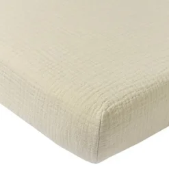 Meyco Baby Uni Hoeslaken Ledikant - 60 x 120 cm - Pre-Washed Hydrofiel - Offwhite><noscript><img width=