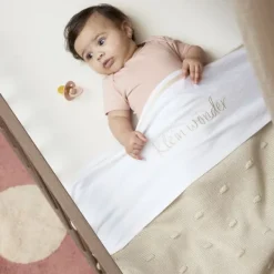 Meyco Baby Uni Hoeslaken Ledikant - 2 Stuks - 60 x 120 cm - Jersey - Nature><noscript><img width=