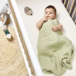 Meyco Baby Uni Zomerslaapzak - 70 cm - Pre-Washed Hydrofiel - Soft Sand><noscript><img width=