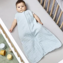 Meyco Baby Uni Zomerslaapzak - 60 cm - Pre-Washed Hydrofiel - Soft Sand><noscript><img width=