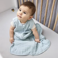 Meyco Baby Uni Zomerslaapzak - 90 cm - Pre-Washed Hydrofiel - Soft Sand><noscript><img width=