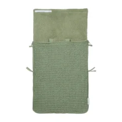 Meyco Baby Voetenzak Wafel Teddy Olive Green 40 x 82 cm> Accessoires Autostoel