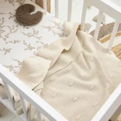 Meyco Baby Wiegdeken Knots Soft Sand 75 x 100 cm><noscript><img width=
