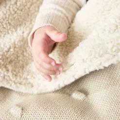 Meyco Baby Wiegdeken Teddy Knots Soft Sand 75 x 100 cm><noscript><img width=