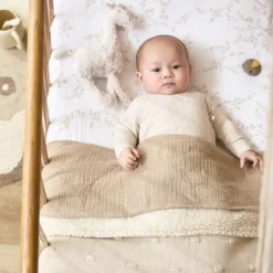 Meyco Baby Wiegdeken Teddy Knots Soft Sand 75 x 100 cm><noscript><img width=