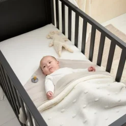 Meyco Baby Wiegdeken Teddy Knots Offwhite 75 x 100 cm><noscript><img width=