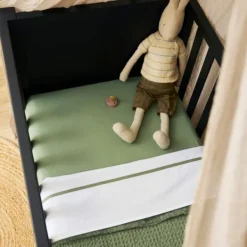 Meyco Baby Wieghoeslaken Uni Olive Green 40 x 80 / 90 cm><noscript><img width=