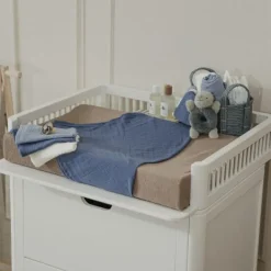 Meyco Hydrofiele Monddoekjes - 3 stuks - 30x30cm - Natural / Jeans Blue / Indigo><noscript><img width=