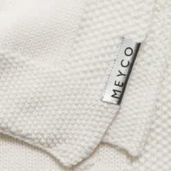 Meyco Ledikantdeken Knots Offwhite 100 x 150 cm><noscript><img width=