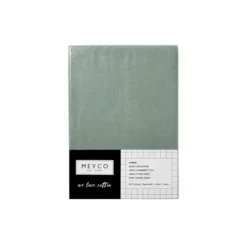 Meyco Ledikanthoeslaken Jersey Stone Green 60 x 120 cm (2-Pack)><noscript><img width=
