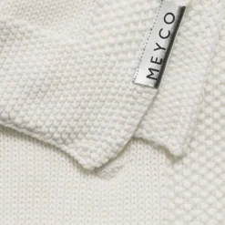 Meyco Wiegdeken Knots Offwhite 75 x 100 cm><noscript><img width=