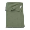 Meyco Wiegdeken Mini Knots Forest Green 75x100cm> Wiegdekens