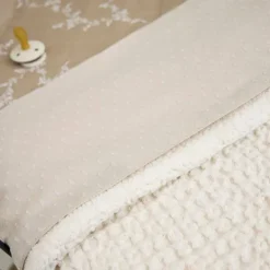 Meyco Wiegdeken Wafel Teddy Sand 75 x 100 cm><noscript><img width=
