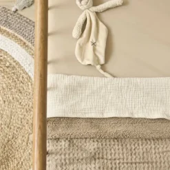 Meyco Wiegdeken Wafel Teddy Sand 75 x 100 cm><noscript><img width=