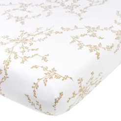 Meyco Wieghoeslaken Jersey Branches Sand 40 x 80/90 cm> Hoeslakens