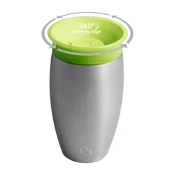 Munchkin Stainless Steel Miracle Sippy Cup - Blue><noscript><img width=