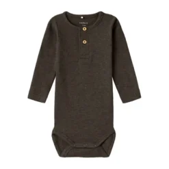 Name It Button Romper - Kab NOOS - Delicioso Melange - Maat 56> Rompertjes