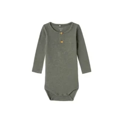 Name It Romper Kab Button Dusty Olive 62> Rompertjes