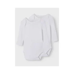 Name It Romper Needledrop 2-Pack Bright White 68> Rompertjes