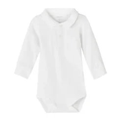 Name It Romper Polo Holger Bright White 68> Rompertjes