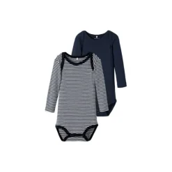 Name It Romper Stripe 2-Pack Dark Sapphire 74> Rompertjes