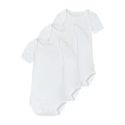 Name It Solid Romper - 3-Pack - Mt. 56 - Bright White> Rompertjes