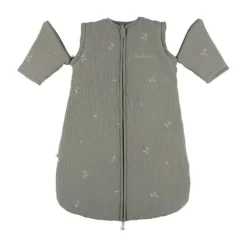 Noukie's F&O Slaapzak Met Borduursel - Maat 70 cm - Gewatteerde Mousseline - Kaki><noscript><img width=