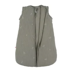 Noukie's F&O Slaapzak Met Borduursel - Maat 70 cm - Gewatteerde Mousseline - Kaki><noscript><img width=