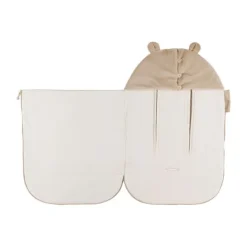 Noukie's F&O Voetenzak Autostoel - Veloudoux - Beige> Accessoires Autostoel