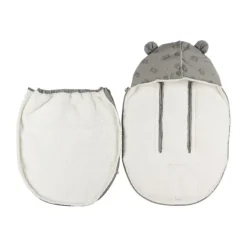 Noukie's M&M Voetenzak Autostoel - Kaki Sherpa> Accessoires Autostoel