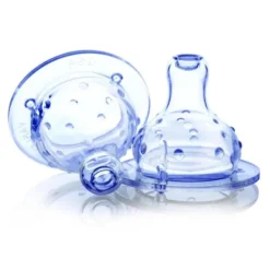 Nuby Speen Vari-Flo Zacht Siliconen Brede Hals Gepatenteerde Antikoliek 4mnd+ 2stuks> Flesspenen