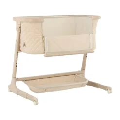 Qute Q-wiggle electric Co-Sleeper cream - white wash><noscript><img width=