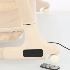 Qute Q-wiggle electric Co-Sleeper cream - white wash><noscript><img width=