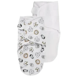 SwaddleMeyco 2-Pack Animal/Uni Wit0-3 Maanden> Inbakeren|4-Seizoenen Slaapzakken