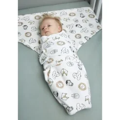 SwaddleMeyco 2-Pack Animal/Uni Wit0-3 Maanden><noscript><img width=